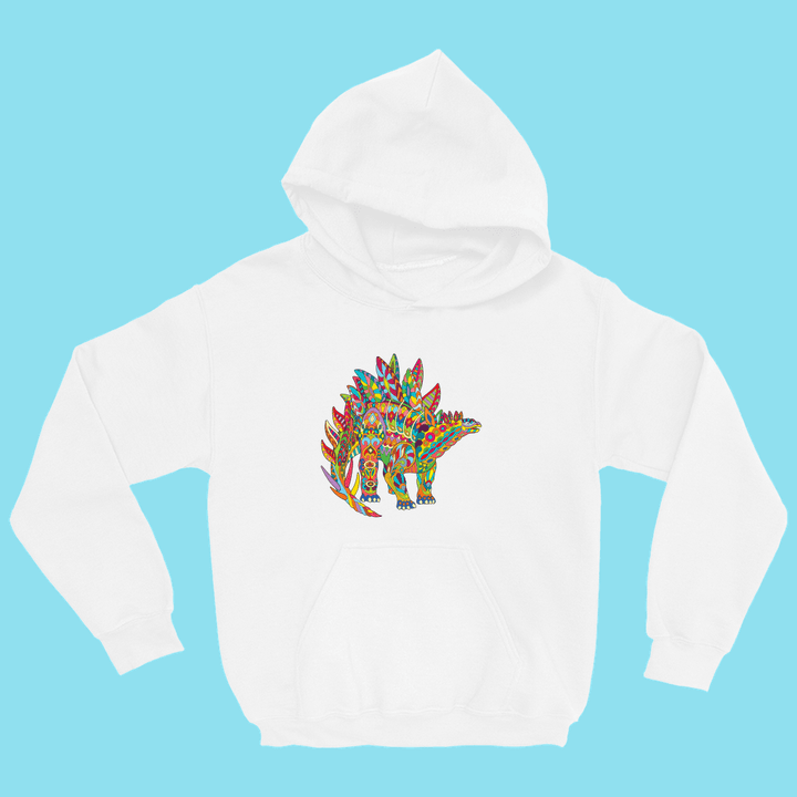 Kids Stegosaurus Zentangle Hoodie | Jurassic Studio