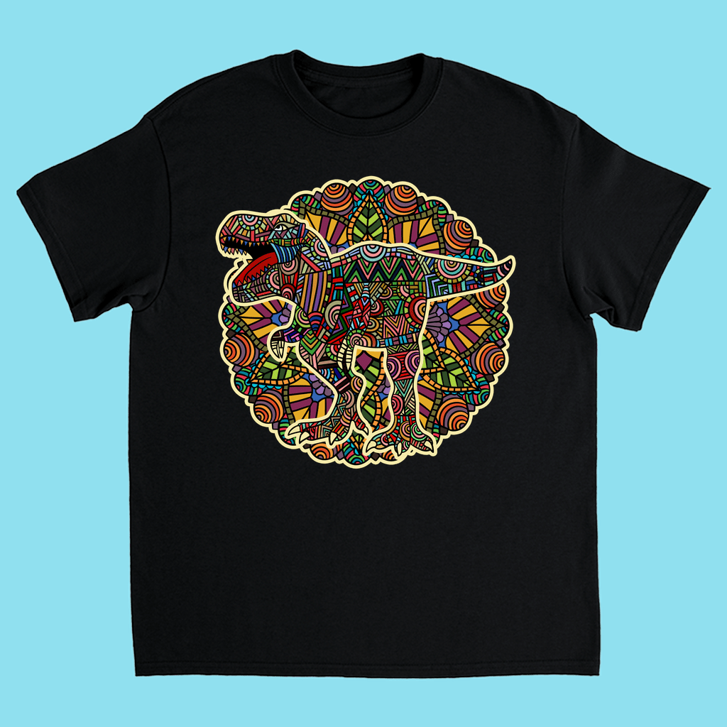 Kids T-Rex Mandala T-Shirt | Jurassic Studio