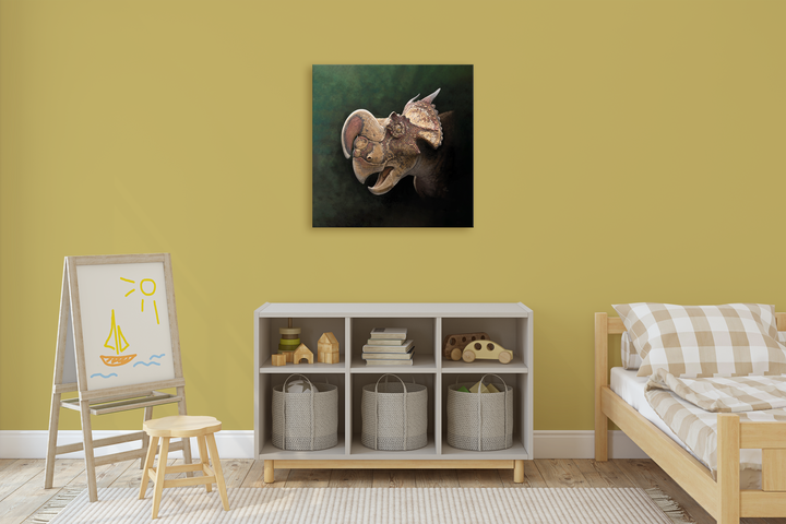 Einiosaurus Portrait Canvas Wrap | Jurassic Studio