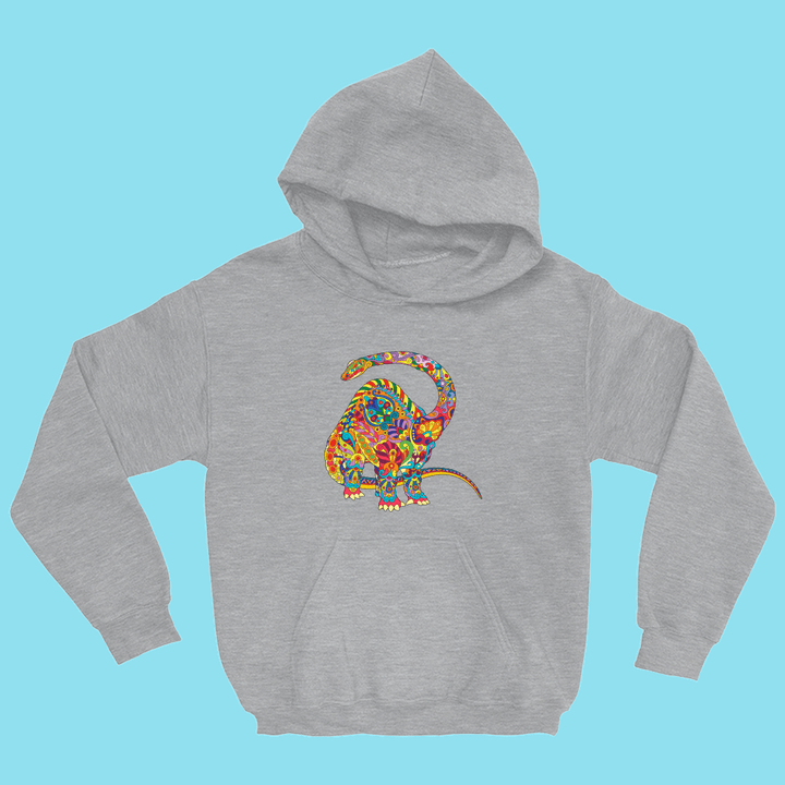 Kids Brontosaurus Zentangle Hoodie | Jurassic Studio