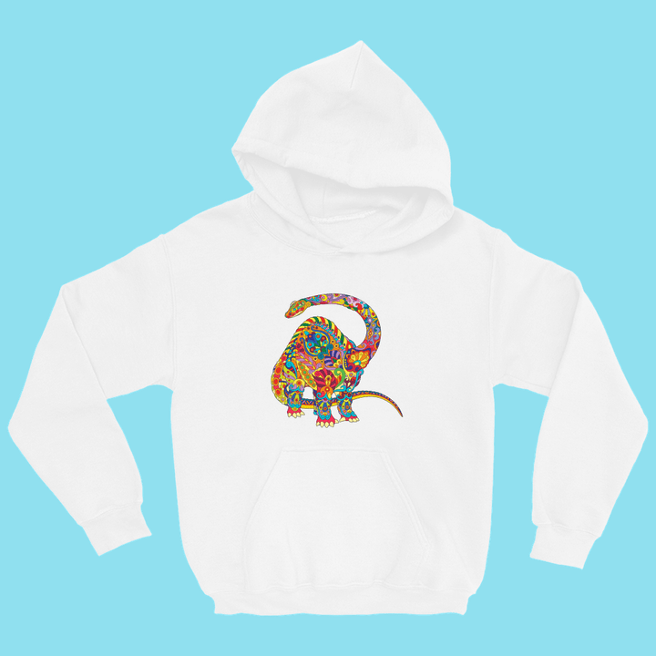 Kids Brontosaurus Zentangle Hoodie | Jurassic Studio