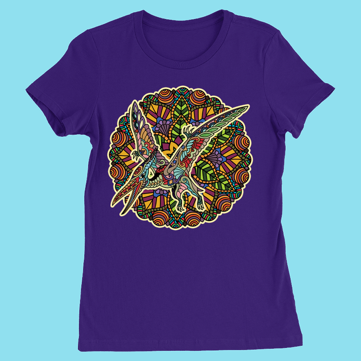 Women Pterodactyl Mandala T-Shirt | Jurassic Studio