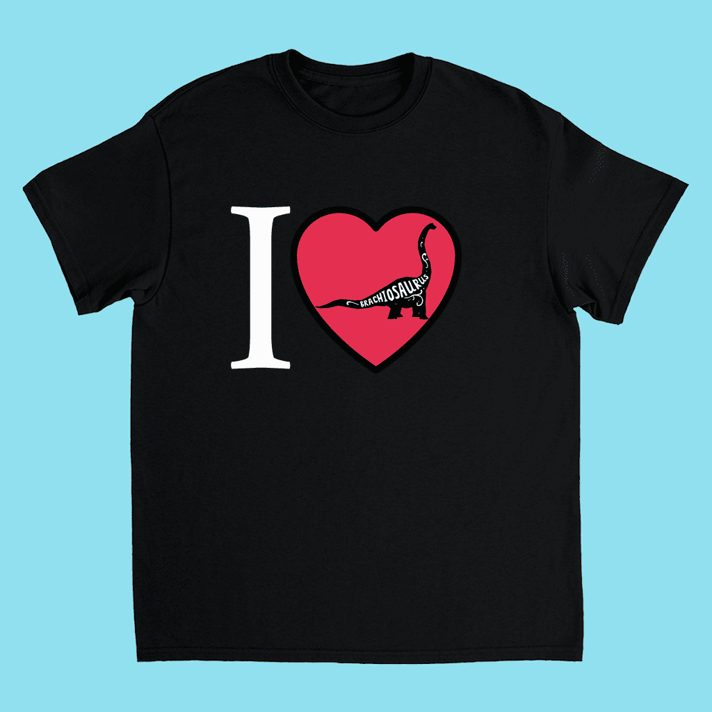 Kids I Love Brachiosaurus T-Shirt | Jurassic Studio