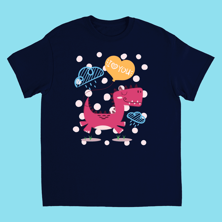 Kids Baby Dino with Balloon T-Shirt | Jurassic Studio