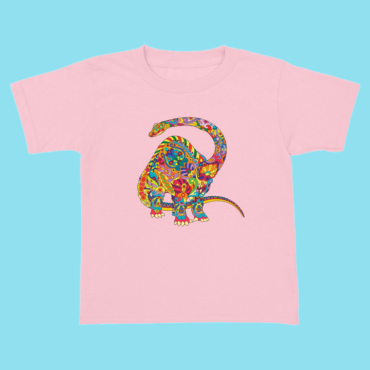 Toddler Brontosaurus Zentangle T-Shirt | Jurassic Studio
