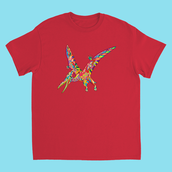 Kids Pterodactyl Zentangle T-Shirt | Jurassic Studio