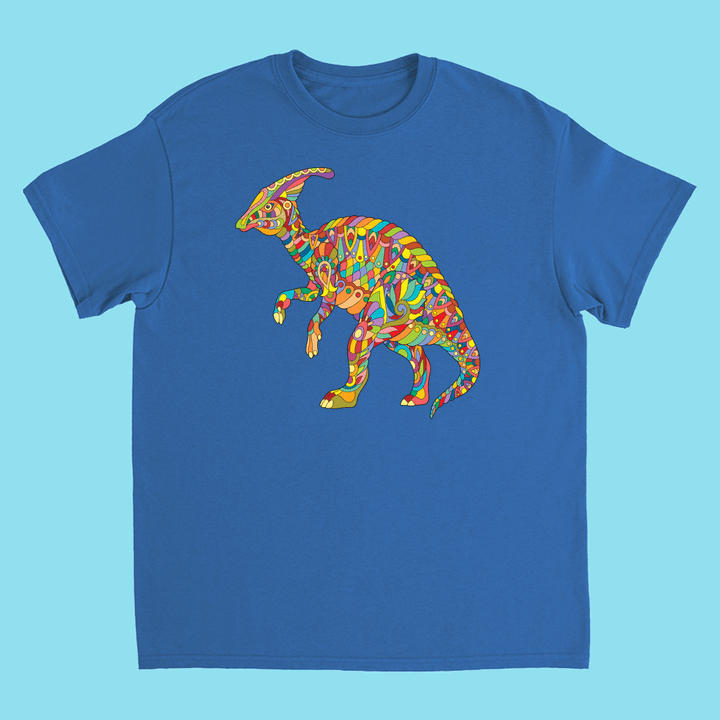 Kids Hadrosaur Zentangle T-Shirt | Jurassic Studio