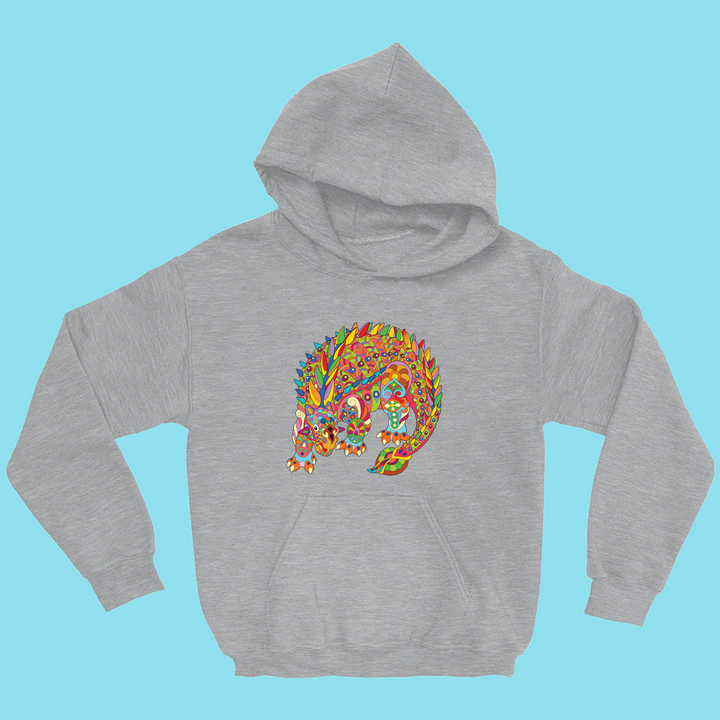 Kids Ankylosaurus Zentangle Hoodie | Jurassic Studio