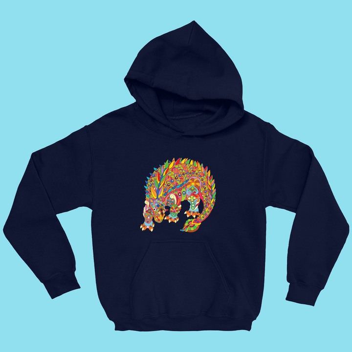 Kids Ankylosaurus Zentangle Hoodie | Jurassic Studio