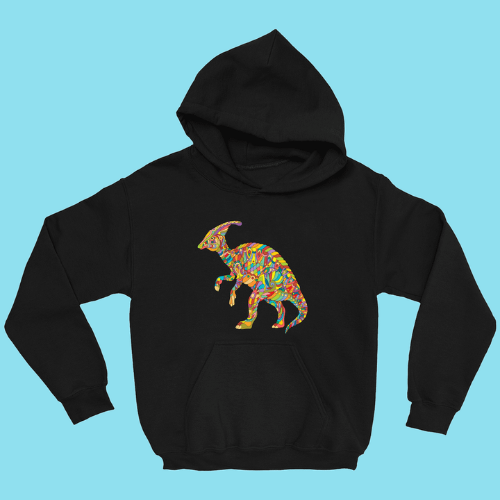 Kids Hadrosaur Zentangle Hoodie | Jurassic Studio