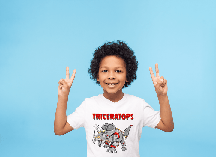 Kids Robot Triceratops T-Shirt | Jurassic Studio