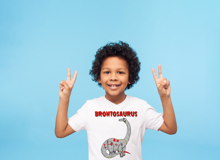 Kids Robot Brontosaurus T-Shirt | Jurassic Studio