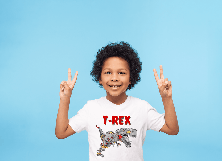 Kids Robot T-Rex T-Shirt | Jurassic Studio