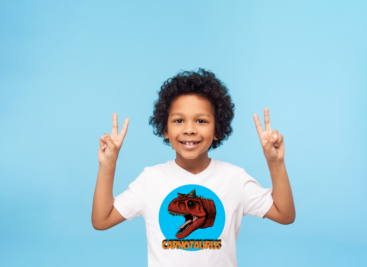Kids Carnotaurus Head T-Shirt | Jurassic Studio
