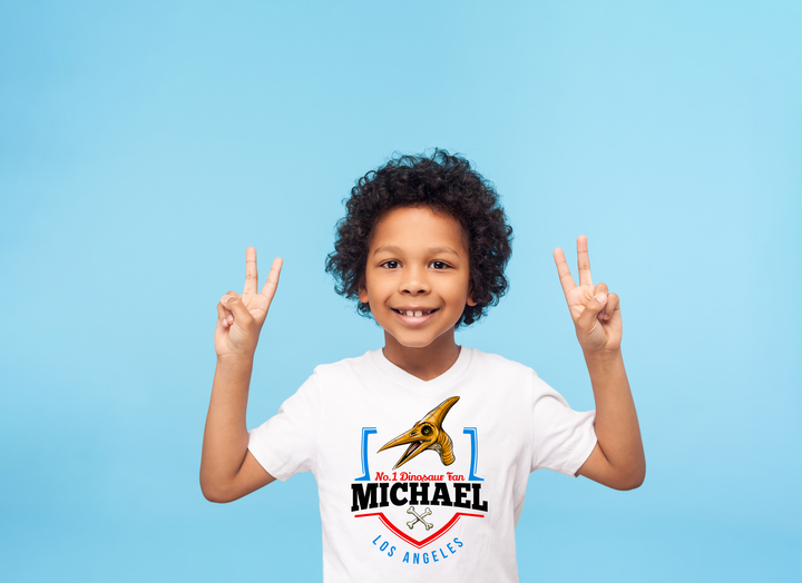 N.1 Pterodactyl Fan Custom Kids T-Shirt | Jurassic Studio