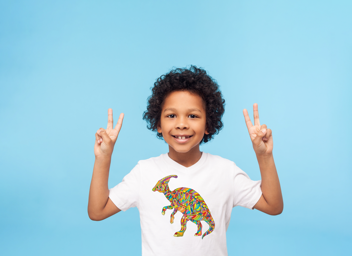Kids Hadrosaur Zentangle T-Shirt | Jurassic Studio