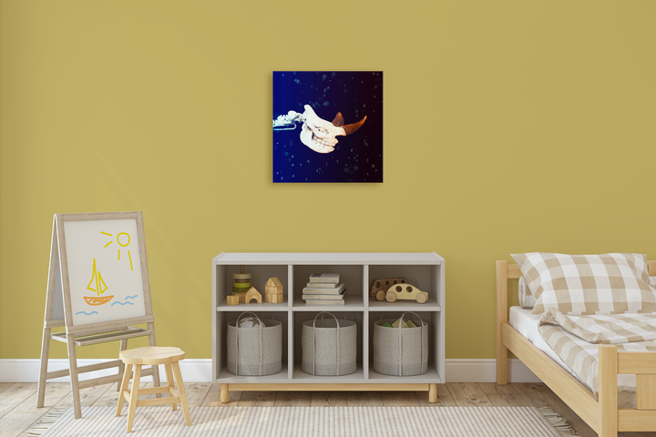 Rhinoceros Skeleton Head Canvas Wrap | Jurassic Studio