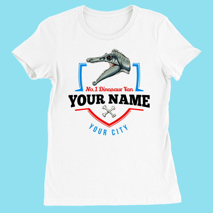 N.1 Spinosaurus Fan Custom Women T-Shirt | Jurassic Studio