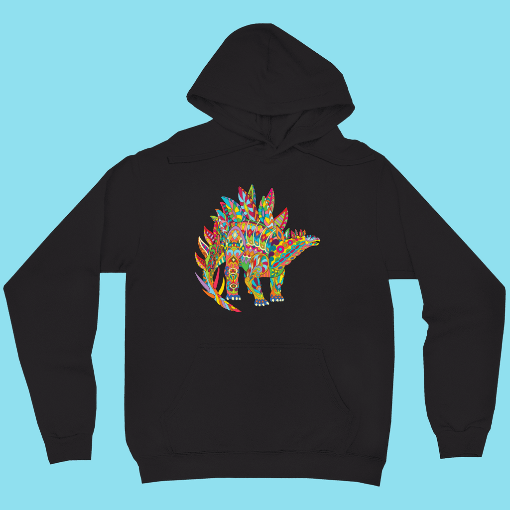 Men Stegosaurus Zentangle Hoodie | Jurassic Studio