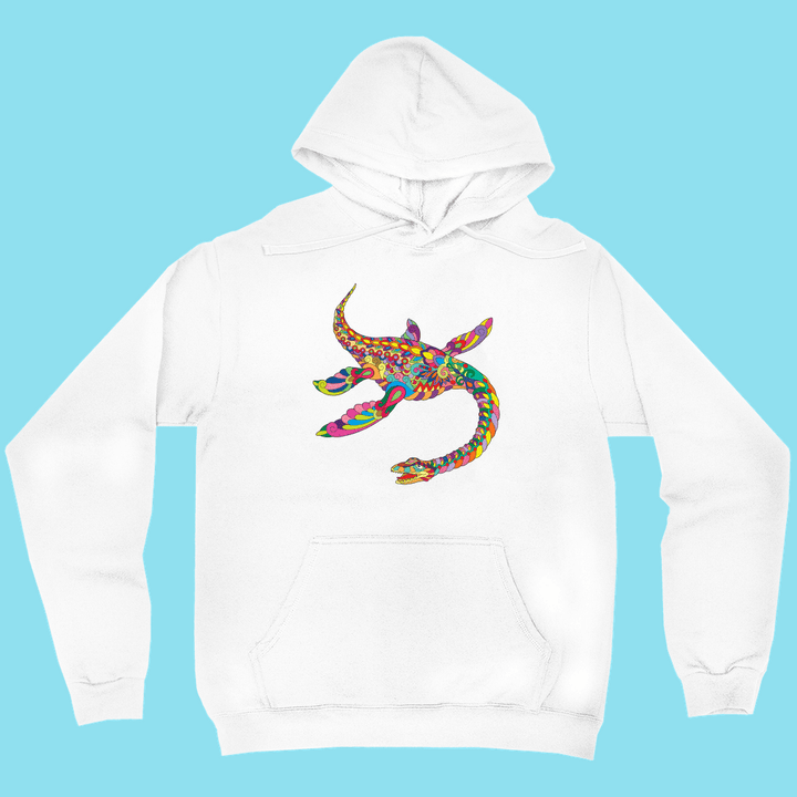 Men Plesiosaurus Zentangle Hoodie | Jurassic Studio
