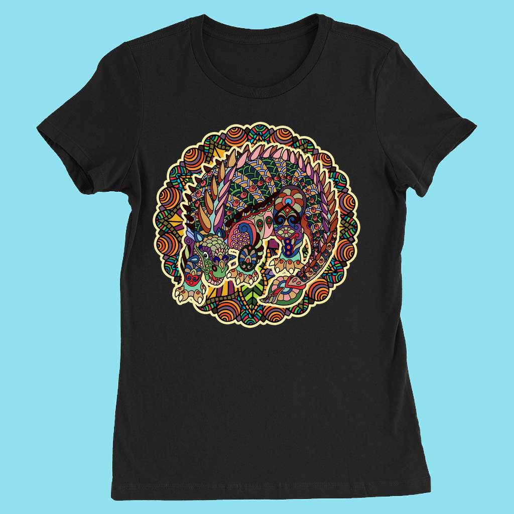 Women Ankylosaurus Mandala T-Shirt | Jurassic Studio