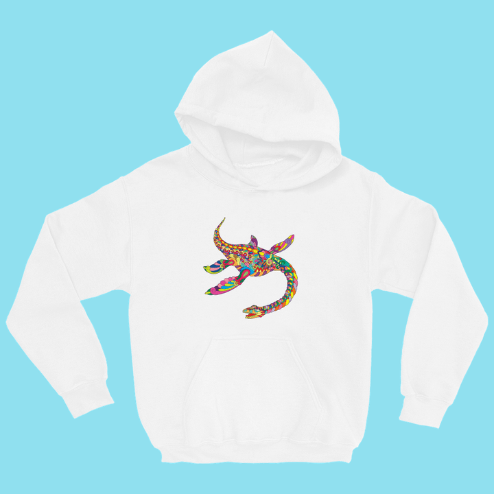Kids Plesiosaurus Zentangle Hoodie | Jurassic Studio