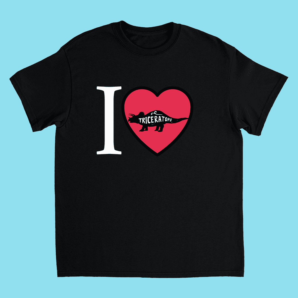 Kids I love Triceratops T-Shirt | Jurassic Studio