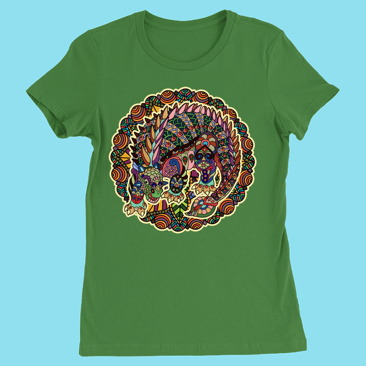 Women Ankylosaurus Mandala T-Shirt | Jurassic Studio