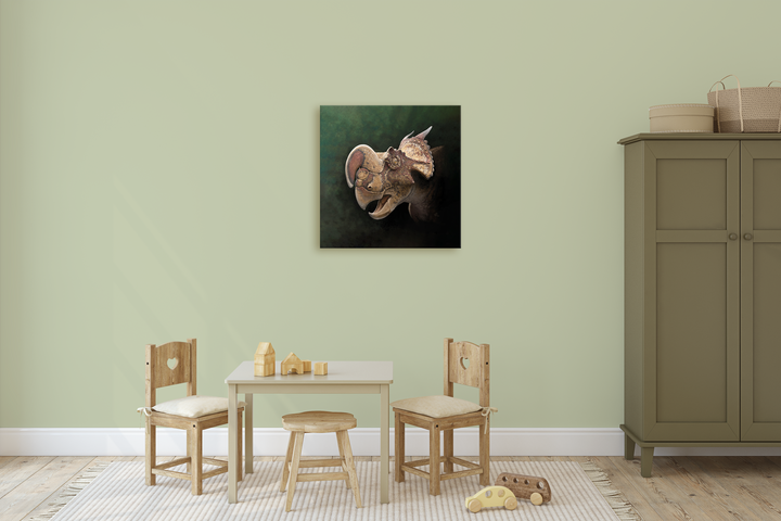 Einiosaurus Portrait Canvas Wrap | Jurassic Studio