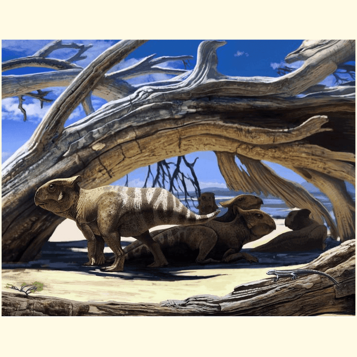 Protoceratops Shelter Poster | Jurassic Studio