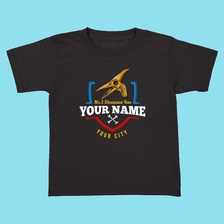 N.1 Pterodactyl Fan Custom Toddler T-Shirt | Jurassic Studio