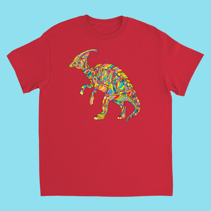 Kids Hadrosaur Zentangle T-Shirt | Jurassic Studio