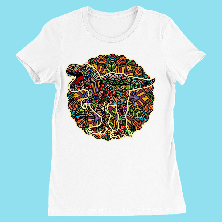 Women T-Rex Mandala T-Shirt | Jurassic Studio