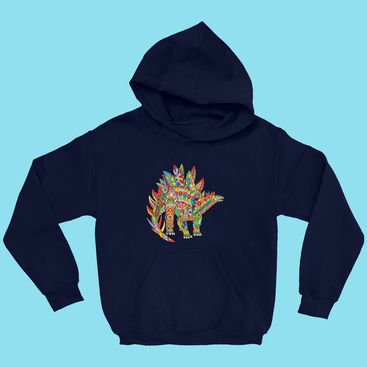 Kids Stegosaurus Zentangle Hoodie | Jurassic Studio