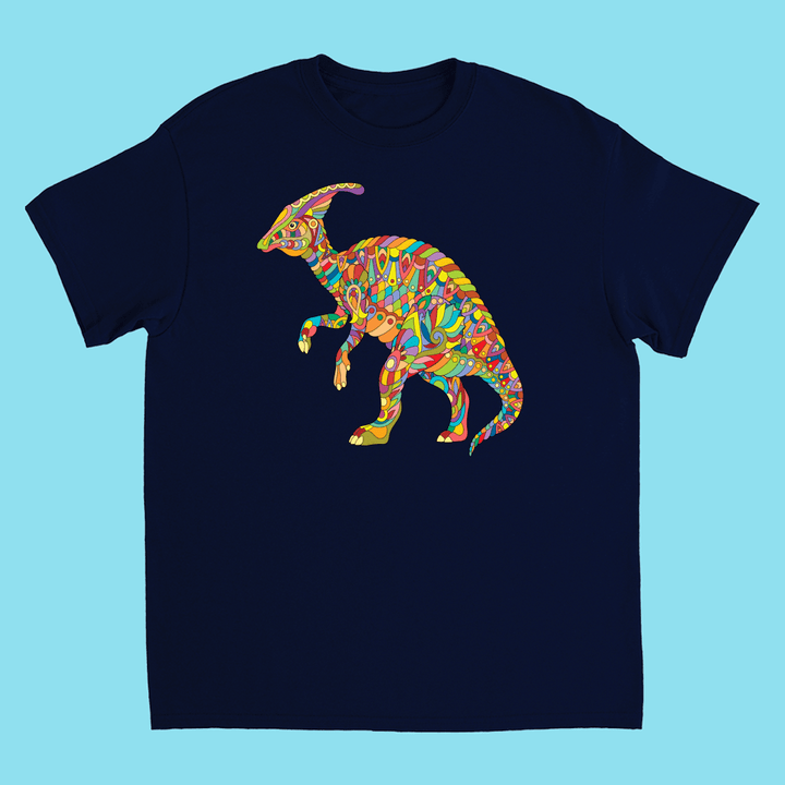 Kids Hadrosaur Zentangle T-Shirt | Jurassic Studio