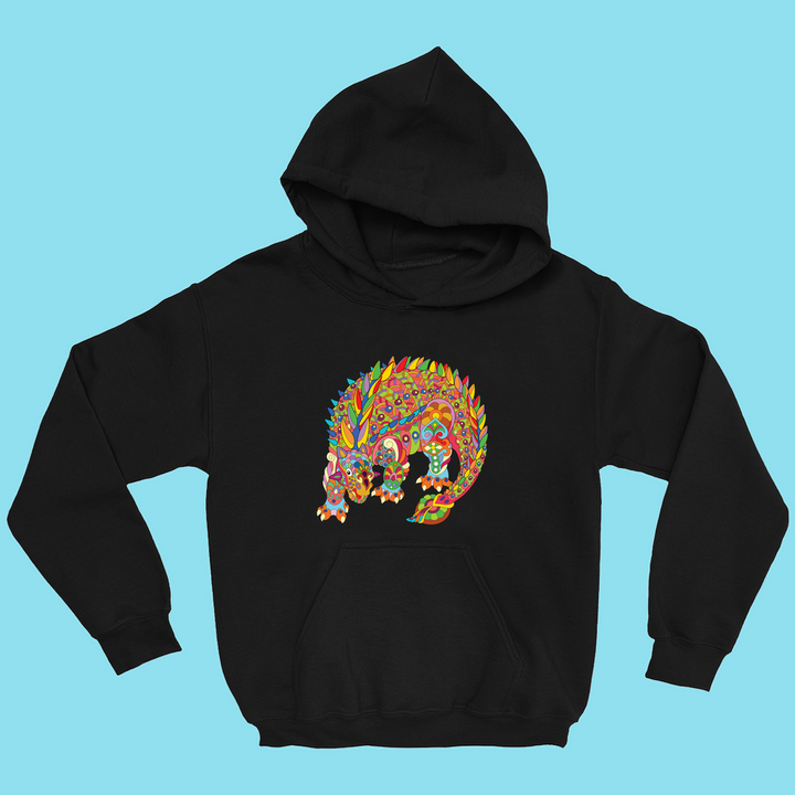 Kids Ankylosaurus Zentangle Hoodie | Jurassic Studio