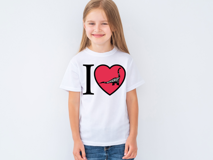 Kids I Love Brachiosaurus T-Shirt | Jurassic Studio