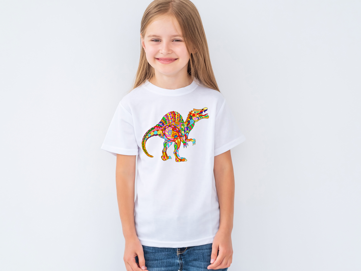 Kids Spinosaurus Zentangle T-Shirt | Jurassic Studio