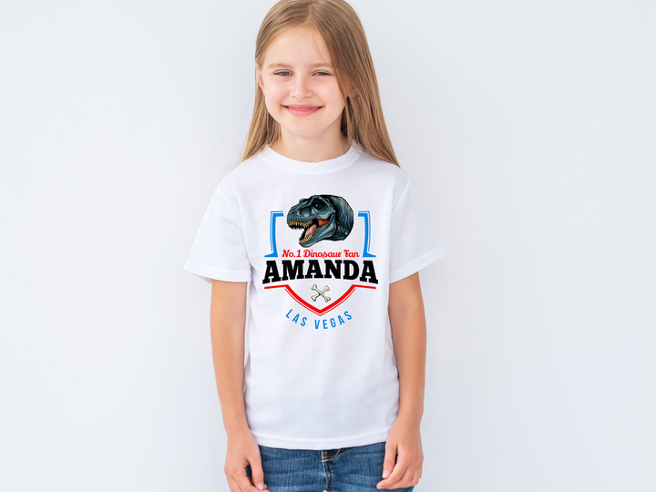N.1 T-Rex Fan Custom Kids T-Shirt | Jurassic Studio