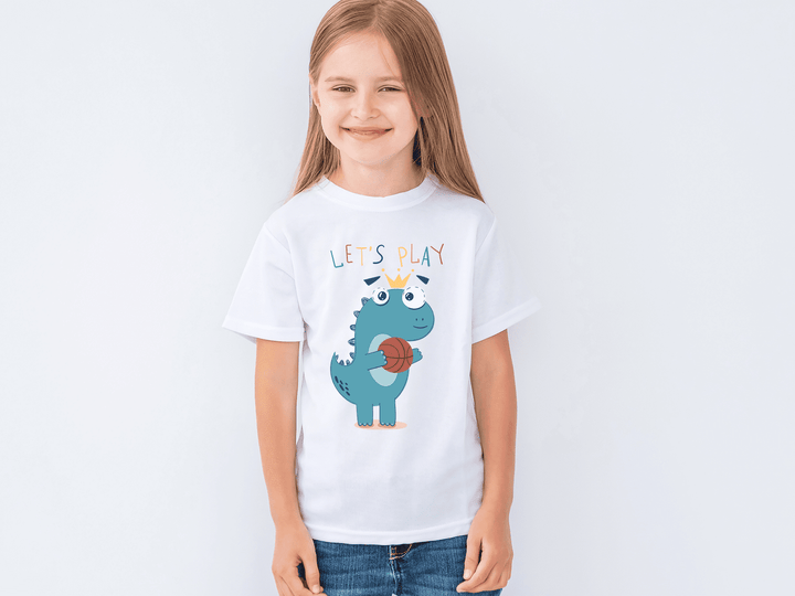 Kids Baby Dino Basketball T-Shirt | Jurassic Studio