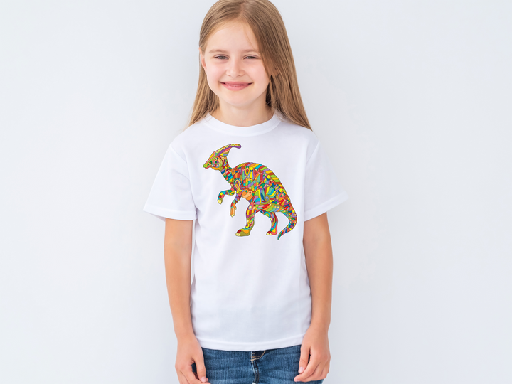 Kids Hadrosaur Zentangle T-Shirt | Jurassic Studio