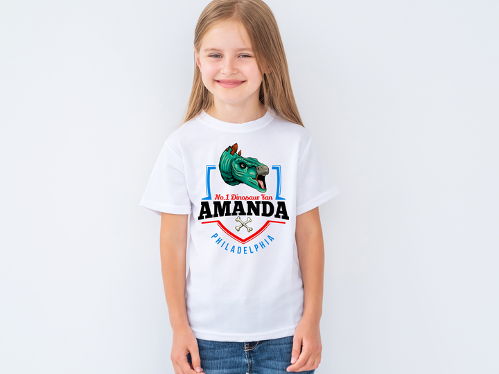 N.1 Stegosaurus Fan Custom Kids T-Shirt | Jurassic Studio