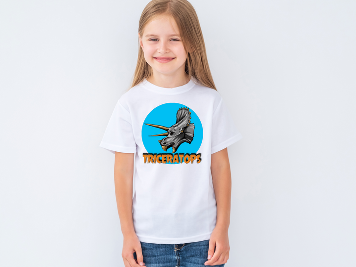 Kids Triceratops Head T-Shirt | Jurassic Studio