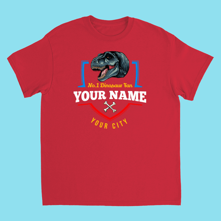 N.1 T-Rex Fan Custom Kids T-Shirt | Jurassic Studio