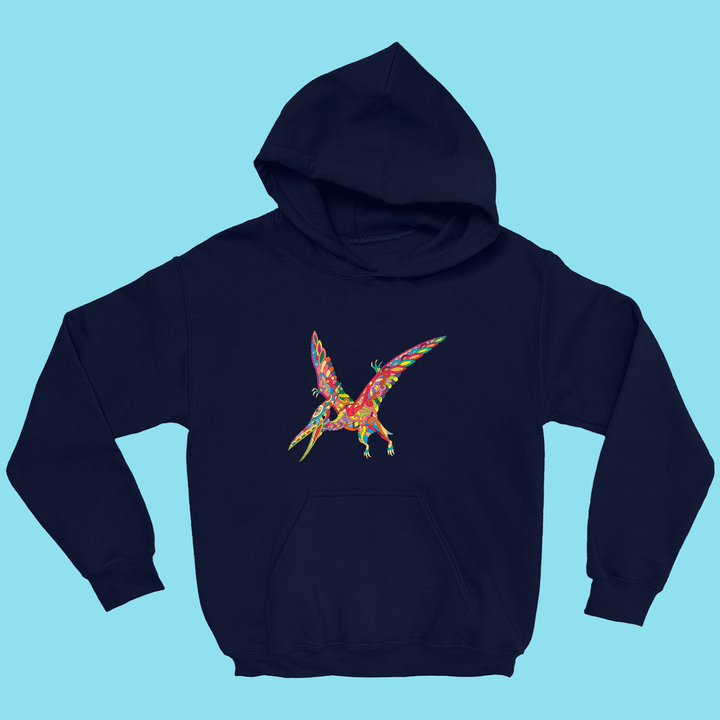 Kids Pterodactyl Zentangle Hoodie | Jurassic Studio