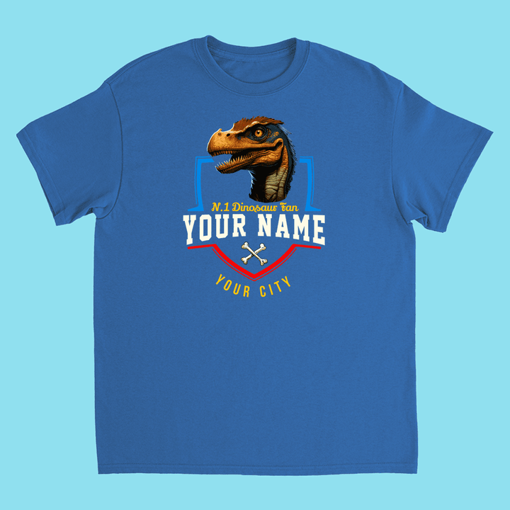 N.1 Velociraptor Fan Custom Kids T-Shirt | Jurassic Studio