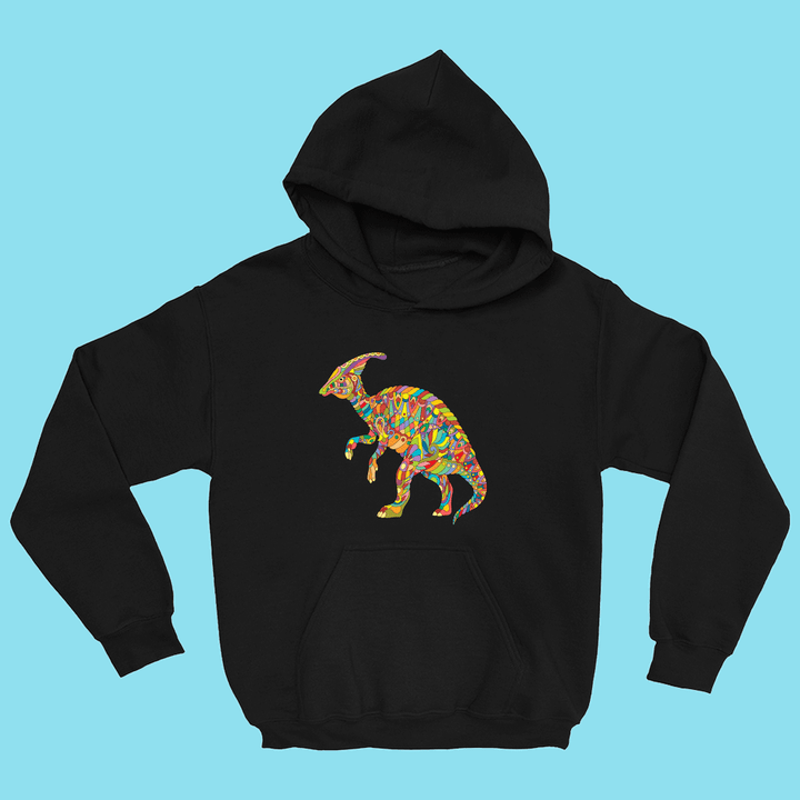 Kids Hadrosaur Zentangle Hoodie | Jurassic Studio