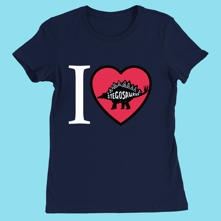 Women I Love Stegosaurus T-Shirt | Jurassic Studio