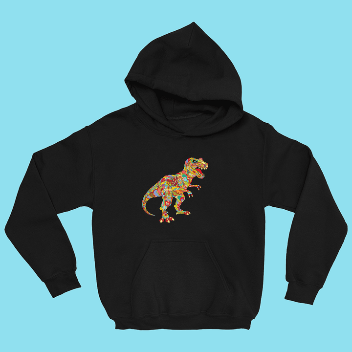 Kids T-Rex Zentangle Hoodie | Jurassic Studio