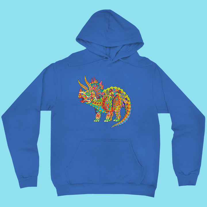 Men Triceratops Zentangle  Hoodie | Jurassic Studio